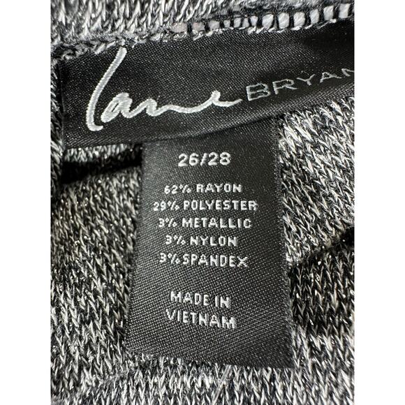 Lane Bryant Sweater Size 26 28 Heather Gray Silver Metallic‎ Cowl Neck Rouching - Picture 3 of 8